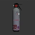 Portable Silver Fire Extinguisher with Pressure Gauge and Safety Handle for Home Office Fire Safety