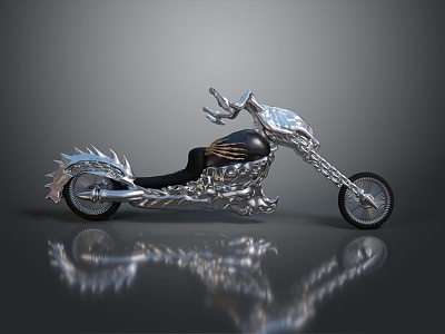 Motorcycle Two-wheeled Motorcycle Cross-country Motorcycle Road Race Motorcycle Motor Vehicle Transport 3d model