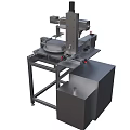 Automated Industrial Equipment With Metal Frame Conveyor Belt Robotic Arm And Control Panel