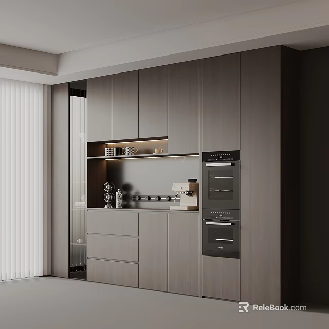 Modern Italian Dining Cabinet 3d model 