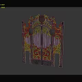 Ornate Wrought Iron Entrance Gate With Intricate Carvings And Decorative Metal Design