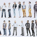 Group Of Diverse People With Different Outfits And Poses Standing Together