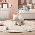 Modern Casual Cartoon Sofa Cartoon Elephant Stool 3d model