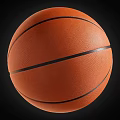 Basketball Sports Equipment with Orange Surface and Black Lines Textured Grip for Training Game Use