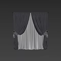 Elegant Gray Velvet Curtains With Sheer Inner Layer Gold Rod And Tiebacks