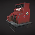 Vintage Red Coca-Cola Vending Machine Classic Commercial Equipment with Retro Design