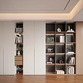 Modern Decorative Cabinet With Open Shelves Wooden White Design And Books Decorations