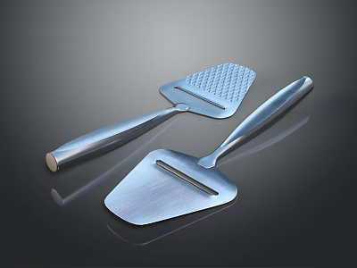 Stainless Steel Kitchen Tool Set With Ergonomic Handles And Functional Blades 3d model