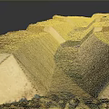 Concrete Water Channel With Stepped Design Surrounding Stones And Earth