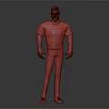 3D Male Character Wearing Grey TIE-DYE T-Shirt And Blue Jeans 3D Model Design