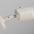 White Modern Wall Mounted Surveillance Camera With Circular Lens Design 3d model