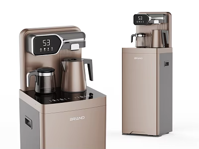 Modern Daily Use Electric Water Dispensers with Digital Screens and Kettles 3d model