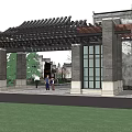 Traditional Ancient Architecture Courtyard With Central Pond And Green Trees