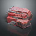 Stacked Red Bricks With Weathered Texture And Rough Surface For Construction Use 3d model