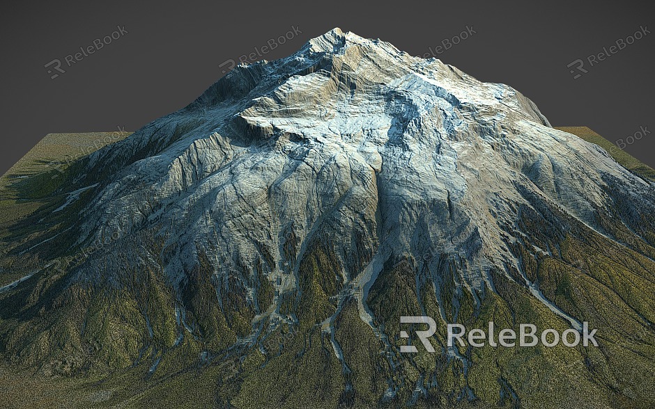 Mountain Range Snow Mountain Peak Mountain Terrain model