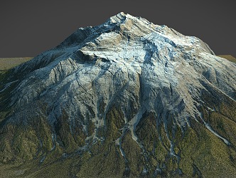 Mountain Range Snow Mountain Peak Mountain Terrain 3d model