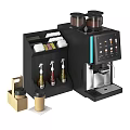 Modern Kitchen Coffee Machine With Touch Screen Display Multiple Coffee Options And Accessories