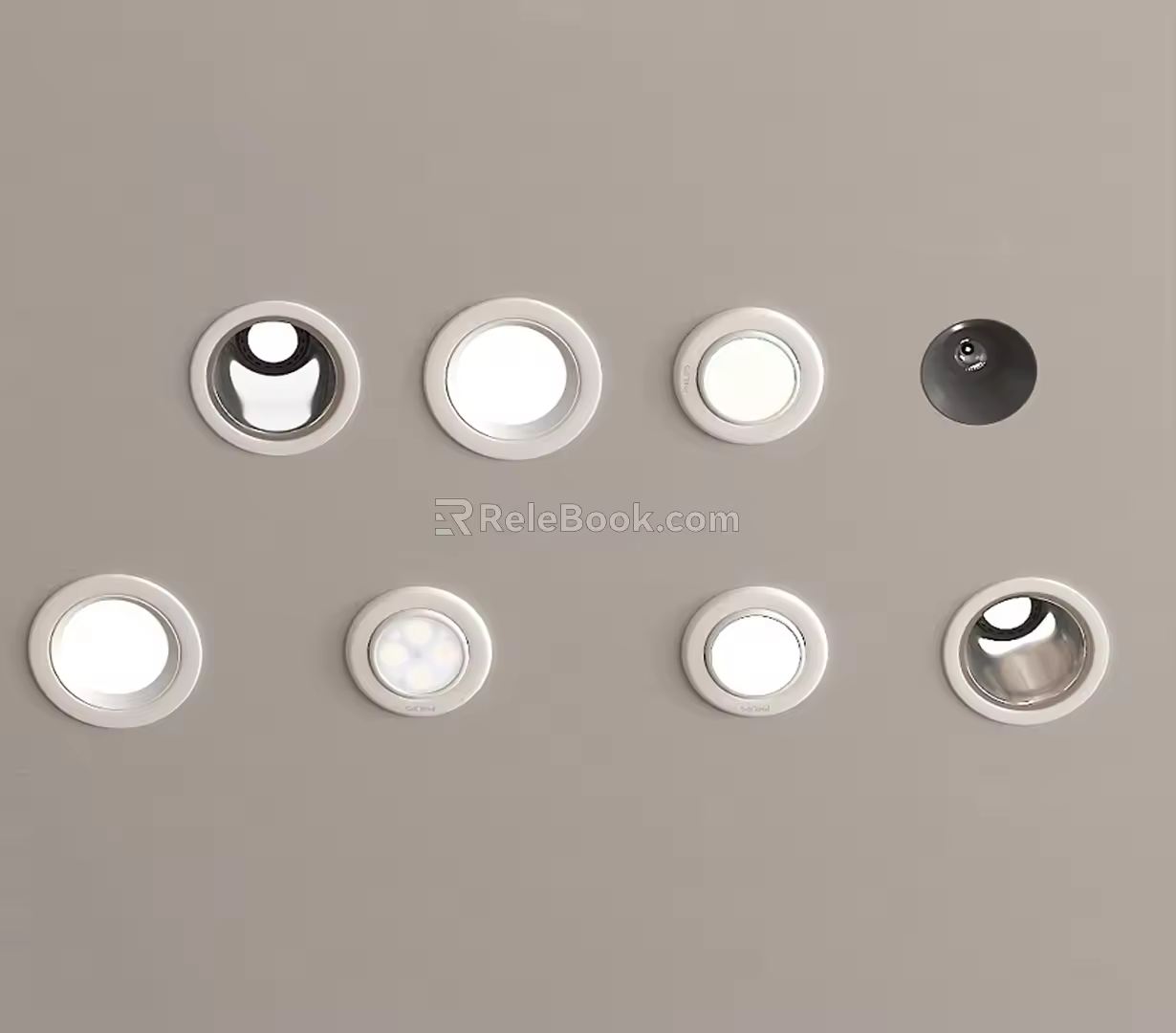 Modern minimalist embedded downlight spotlight 3d model