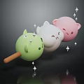 Cartoon Animal Shaped Kids Furniture In Green White Pink With Wooden Handles And Star Accents