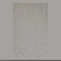Intricate Wall Decor With Crossed Golden Slender Strips On White Wall