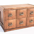 Wooden Chest of Drawers Featuring Multiple Drawers and Metal Handles Classic Design