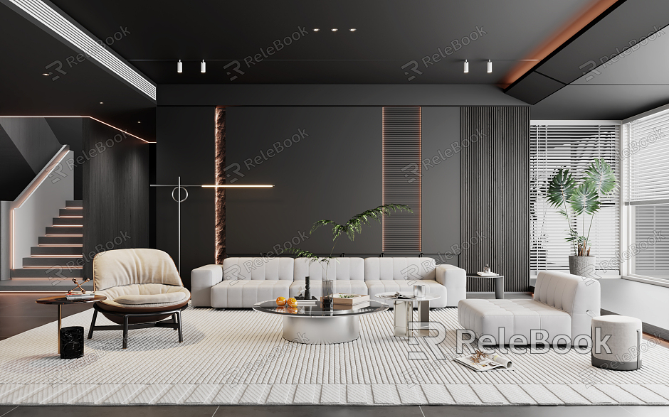 Modern Minotti living room model