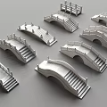 Chinese-style stone arch bridge landscape bridge trestle bridge 3d model