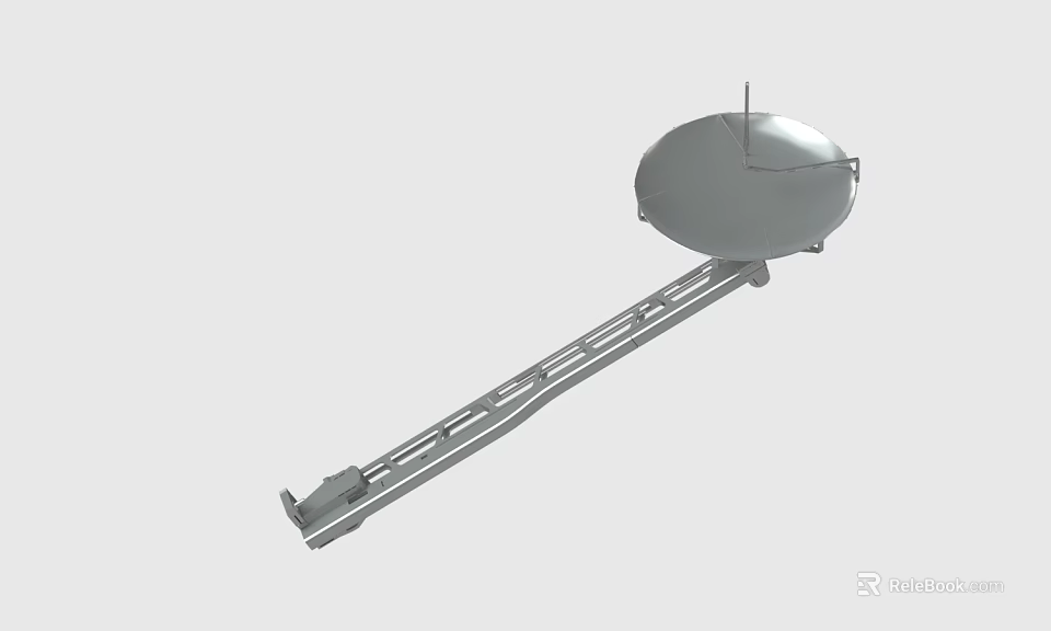 Gray Industrial Mechanical Device With Dome Shaped Top And Slender Support Rod Structure 3d model