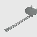 Gray Industrial Mechanical Device With Dome Shaped Top And Slender Support Rod Structure 3d model