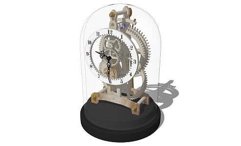 Industrial LOFT Clock Mechanical Clock 3d model