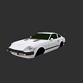 White Two Door Sports Car With Sleek Exterior And Aerodynamic Body Design
