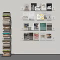 Modern Wall Storage Rack Wall Mounted Bookshelf Acrylic Bookshelf Storage Rack for Books 3d model