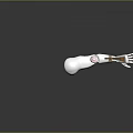 White Robotic Arm 3D Rendering With Detailed Joints And Mechanical Structure