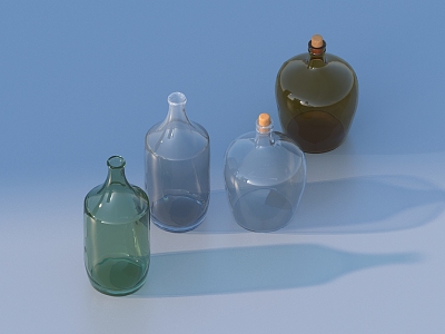 Glass bottle sketch 3d model