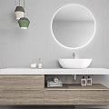 Bathroom Mirror Cabinet Combination Bathroom Toilet Mirror Washstand Cabinet Cosmetic Cabinet Cosmetic Mirror Home Furniture Chandelier 3d model