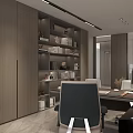 Modern Office Corridor Design With Wooden Walls Glass Partitions And Linear Lighting