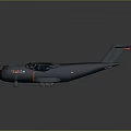 Blue Military Transport Aircraft 3D Model With Four Engines And Tail Fin Design