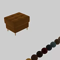 Tufted Upholstered Ottoman With Square Design Multiple Colors And Wooden Legs