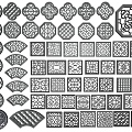 New Chinese Style Hollowed Window Window Decorated Window Carved Pattern Hollow Window Grillwork Wall Grillwork Window Antique Leaking Window 3d model