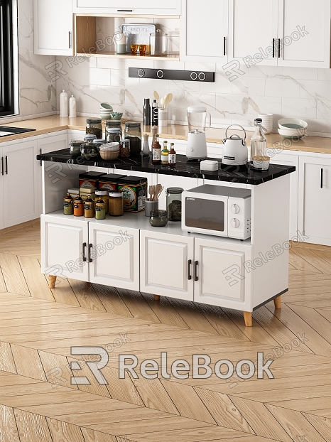 Modern Sideboard Kitchen Cabinet Tableware Decorations Small Appliances Kitchen Supplies model