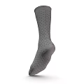 Gray Socks With Colorful Small Dots Pattern For Casual Everyday Wear