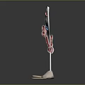 Furniture Decorative Fork Figurine With Red Yarn Arms Face And Tie