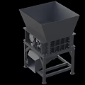 Industrial Heavy Duty Shredder With Metal Frame And Feed Hopper Gear Mechanism