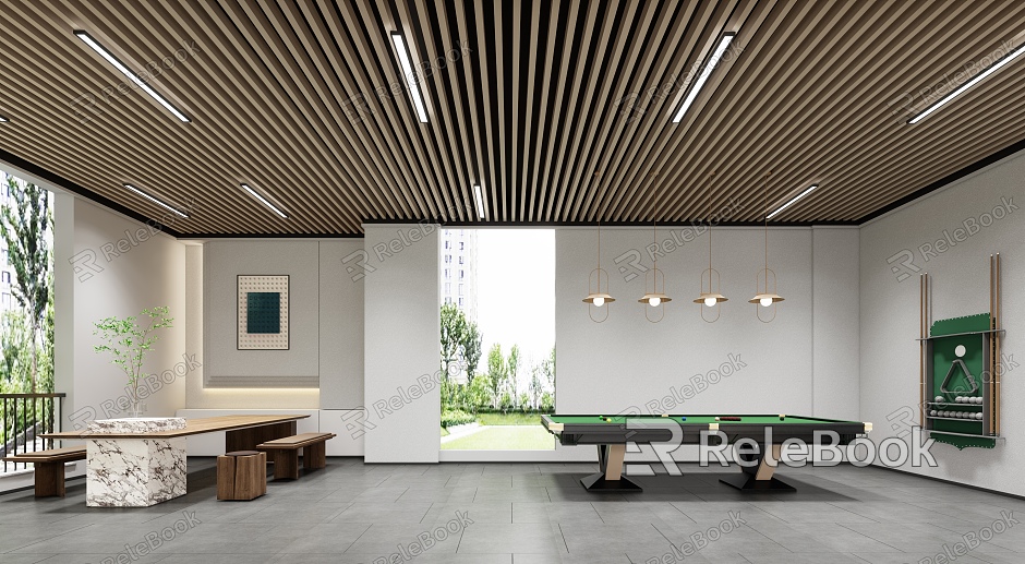 modern billiard room billiard room model