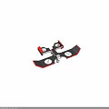 Aircraft Red And Gray Quadcopter Design Structure With Four Propellers