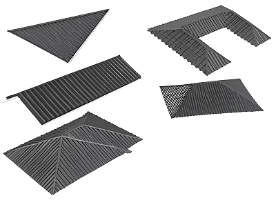 Different Shaped Roof Structures For Modern Roof Garden Design Ideas 3d model