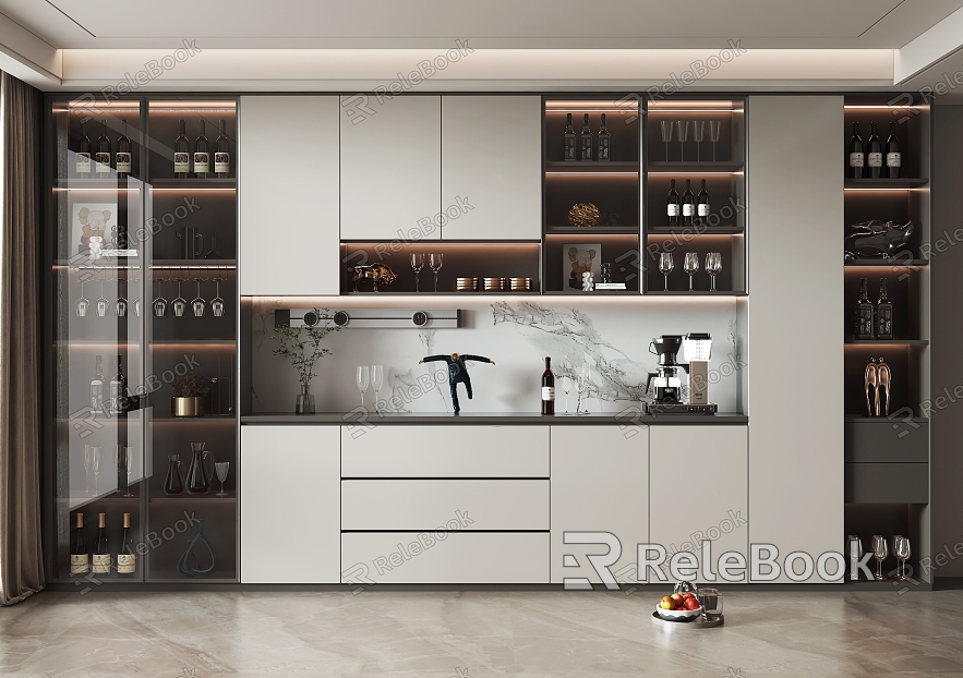 Light Luxury Wine Cabinet model