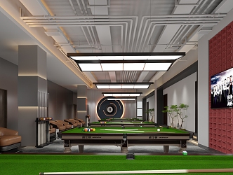 Billiard Hall Leisure Area 3d model