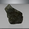 Natural Stone Rock with Green Brown Patterns and Rough Surface Texture 3d model