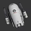 Mechanical Scout Head Model Series 3 Featuring Lenses Antennas And Mechanical Details